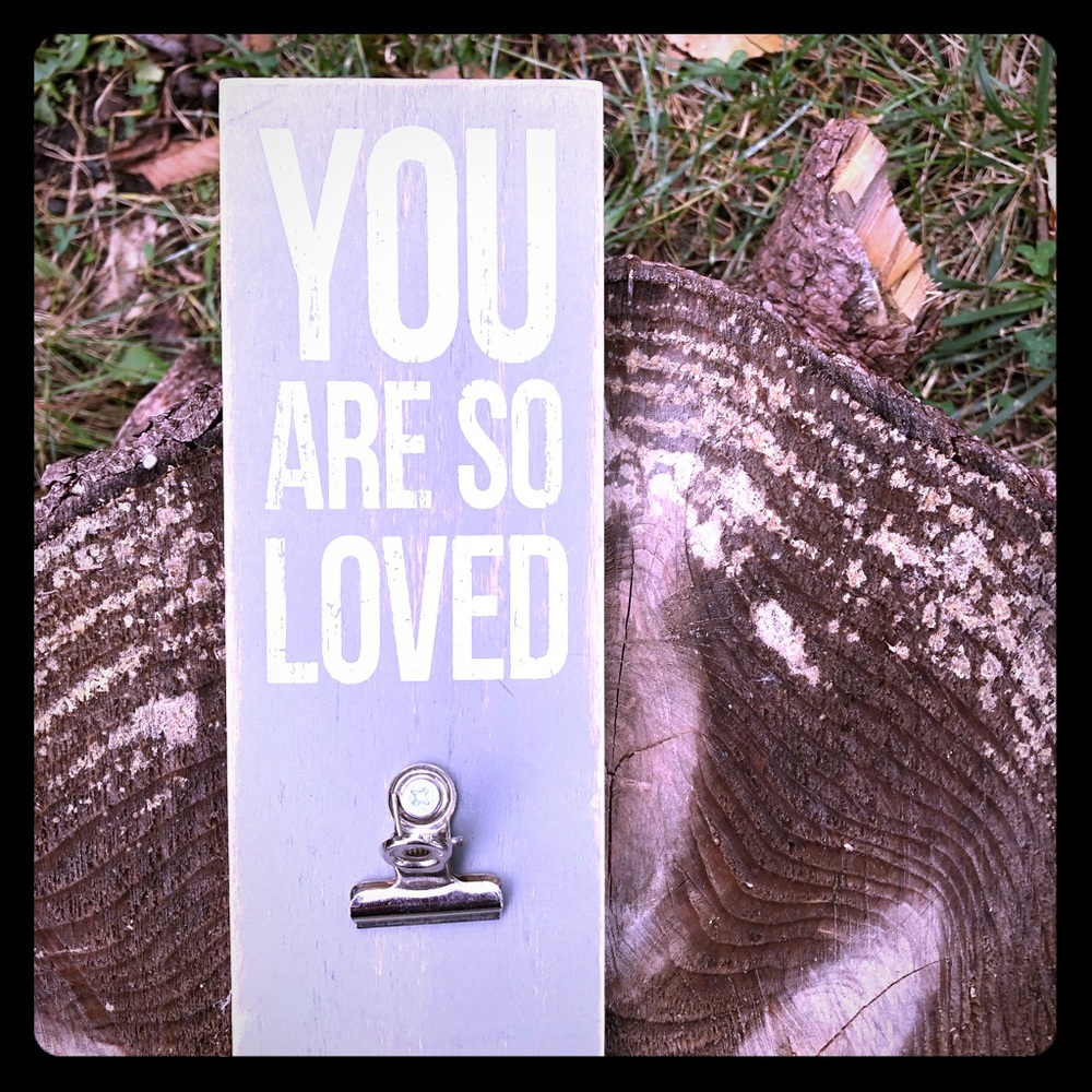 Primitive Blessings Bulldog Clip Sign